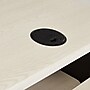 Oklahoma Sound PRC Series 4-Shelf Metal Mobile Presentation Cart with Lockable Wheels, Black/Ivory Wood (PRC200)~#|#~sp121246418_sc7