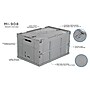 Mount-It! Folding Plastic Storage Crate, 65L Liter Capacity~#|#~sp12138760_sc7