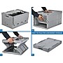 Mount-It! Folding Plastic Storage Crate, 65L Liter Capacity~#|#~sp12138763_sc7