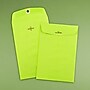 JAM Paper 6" x 9" Open End Catalog Colored Envelopes with Clasp Closure, Ultra Lime Green, 10/Pack (V0128133B)~#|#~sp121511722_sc7