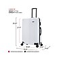 DUKAP Stratos 28" Hardside Suitcase, 4-Wheeled Spinner, TSA Checkpoint Friendly, White (DKSTR00L-WHI)~#|#~sp121925187_sc7