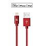 Apple Certified Durable Lightning Cable for iPhone, iPad, 4ft Red (LGHTMFI4FT-RED)~#|#~sp12230390_sc7