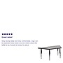 Flash Furniture Wren Trapezoid Activity Table, 22.5" x 45", Height Adjustable, Gray (XUA2448TRAPGYHP)~#|#~sp123069727_sc7