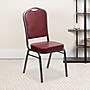 Flash Furniture HERCULES Series Vinyl Banquet Stacking Chair, Burgundy/Silver Vein Frame, 4 Pack (4FDC01SVBURGVY)~#|#~sp123070303_sc7