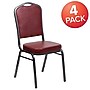 Flash Furniture HERCULES Series Vinyl Banquet Stacking Chair, Burgundy/Silver Vein Frame, 4 Pack (4FDC01SVBURGVY)~#|#~sp123070304_sc7