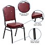 Flash Furniture HERCULES Series Vinyl Banquet Stacking Chair, Burgundy/Silver Vein Frame, 4 Pack (4FDC01SVBURGVY)~#|#~sp123070305_sc7