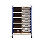 Safco Whiffle Typical 2 Mobile Storage Unit & Center, 48"H x 30"W x 19.75"D, Spectrum Blue Wood (3922SBU)~#|#~sp123153267_sc7