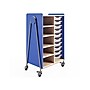 Safco Whiffle Typical 2 Mobile Storage Unit & Center, 48"H x 30"W x 19.75"D, Spectrum Blue Wood (3922SBU)~#|#~sp123153268_sc7