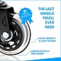 Lifelong Office Chair Casters Replacement Chair Wheels, Rollerblade Style, 5/Set (BL2376)~#|#~sp123226823_sc7