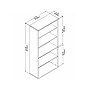 Bush Business Furniture Easy Office 73" 5-Shelf Bookcase with Adjustable Shelves, White Laminated Wood (EO105WH)~#|#~sp123233082_sc7