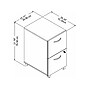 Bush Business Furniture Easy Office 2-Drawer Mobile Vertical File Cabinet, Letter/Legal Size, Lockable, Pure White (EO108WHSU)~#|#~sp123233199_sc7