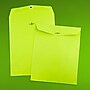 JAM Paper 10 x 13 Open End Catalog Colored Envelopes with Clasp Closure, Ultra Lime Green, 25/Pack (v0128186a)~#|#~sp123308269_sc7