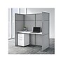 Bush Business Furniture Easy Office 66"H x 61"W Cubicle Workstation, Pure White/Silver Gray (EODH26SWH-03K)~#|#~sp123313293_sc7