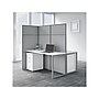 Bush Business Furniture Easy Office 66"H x 60"W 2 Person Back to Back Workstation, White/Gray (EODH46SWH-03K)~#|#~sp123313301_sc7