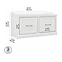Bush Furniture Woodland 40W Shoe Storage Bench with Doors, White Ash (WDS140WAS-03)~#|#~sp123622172_sc7