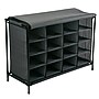 Simplify Shoe Cubby, 16 Compartment, Grey (23200-GREY)~#|#~sp12403378_sc7