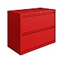 Hirsh HL10000 Series 2-Drawer Lateral File Cabinet, Locking, Letter/Legal, Lava Red, 36" (24249)~#|#~sp126585404_sc7