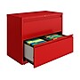 Hirsh HL10000 Series 2-Drawer Lateral File Cabinet, Locking, Letter/Legal, Lava Red, 36" (24249)~#|#~sp126585432_sc7