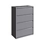 Hirsh HL10000 Series 4-Drawer Lateral File Cabinet, Locking, Letter/Legal, Arctic Silver, 36" (23746)~#|#~sp126585479_sc7