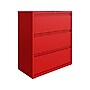 Hirsh HL10000 Series 3-Drawer Lateral File Cabinet, Locking, Letter/Legal, Lava Red, 36" (24252)~#|#~sp126837432_sc7