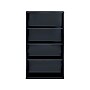 Hirsh HL8000 Series 60"H 4-Shelf Bookcase with Adjustable Shelves, Black Steel (21993)~#|#~sp127029211_sc7