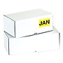 Tape Logic 3" x 2" Rectangle "JAN" Months of the Year Label, Fluorescent Yellow, 500/Roll~#|#~sp127287414_sc7