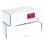 Tape Logic 3" x 2" Rectangle "AUG" Months of the Year Label, Fluorescent Pink, 500/Roll~#|#~sp127287661_sc7