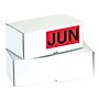 Tape Logic 6" x 3" Rectangle "JUN" Months of the Year Label, Fluorescent Red, 500/Roll~#|#~sp127287670_sc7