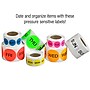 Tape Logic 1" Circle "FRI" Days of the Week Label, Fluorescent Red, 500/Roll~#|#~sp127287685_sc7