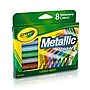Crayola Metallic Markers, Conical Tip, Assorted, 8/Pack (58-8628)~#|#~sp127374037_sc7