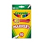 Crayola Classic Kid's Markers, Fine Point, Assorted, 10/Pack (58-7726)~#|#~sp127374048_sc7