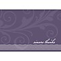 Great Papers Amethyst Flourish Matte Personal Thank You Notecards, Purple, 24/Pack (2013273)~#|#~sp127617078_sc7