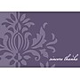 Great Papers Amethyst Flourish Matte Personal Thank You Notecards, Purple, 24/Pack (2013273)~#|#~sp127617079_sc7