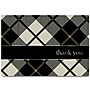 Great Papers! Black Plaid Thank You Note Card, 4.875" x 3.375", 24/Pack, (2015071)~#|#~sp127617093_sc7