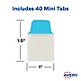 Avery UltraTabs Repositionable Mini Tabs, 1" x 1.5", Assorted Colors, 40/Pack (74760)~#|#~sp129134954_sc7
