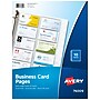 Avery Business Card Pages, 3-Hole Punched, 8.5" x 11", Clear, 10/Pack (76009)~#|#~sp129214171_sc7