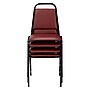 NPS 9100 Series Vinyl Stacking Chair, Pleasant Burgundy/Black, 4/Pack (9108-B/4)~#|#~sp130557619_sc7