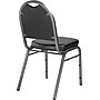NPS 9200 Series Vinyl Padded Stacking Chair, Panther Black/Silvervein, 4/Pack (9210-SV/4)~#|#~sp130557662_sc7