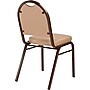 NPS 9200 Series Dome-Back Vinyl Padded Stack Chair, French Beige/Mocha (9201-M)~#|#~sp130557699_sc7