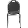 NPS 9200 Series Vinyl Padded Stacking Chair, Panther Black/Silvervein, 4/Pack (9210-SV/4)~#|#~sp130557738_sc7
