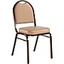 NPS 9200 Series Dome-Back Vinyl Padded Stack Chair, French Beige/Mocha (9201-M)~#|#~sp130557784_sc7