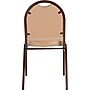 NPS 9200 Series Dome-Back Vinyl Padded Stack Chair, French Beige/Mocha (9201-M)~#|#~sp130557787_sc7
