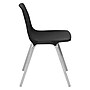 NPS 8100 Series Poly Shell Stack Chair, Black/Chrome (8110)~#|#~sp130557943_sc7