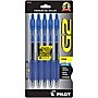 Pilot G2 Retractable Gel Pens, Fine Point, 0.7mm, Blue Ink, 5/Pack (31299)~#|#~sp130856228_sc7