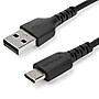 1m USB A to USB C Charging Cable - Durable Fast Charge & Sync USB 2.0 to USB Type C Data Cord - Aramid Fiber M/M 3A Black~#|#~sp131140802_sc7