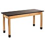 National Public Seating Wood Science Table, Chemical Resistant Series, 30" x 72", Black/Ashwood (SLT1-3072C)~#|#~sp131227268_sc7