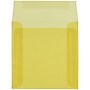 JAM Paper 6 x 6 Square Translucent Vellum Invitation Envelopes, Primary Yellow, 50/Pack (PACV516I)~#|#~sp131391041_sc7