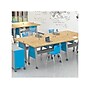 MooreCo Compass Makerspace 60" Table with Butcher Block, Beige/Platinum (91696-C-BUTCHER)~#|#~sp131850191_sc7