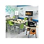 MooreCo Compass Makerspace 60" Table with Butcher Block, Beige/Platinum (91696-C-BUTCHER)~#|#~sp131850192_sc7