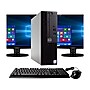 Dell OptiPlex 3050 Refurbished Desktop Computer with two 24" Monitors, Intel Core i5-7500, 16GB Memory, 1TB SSD (BTG-00029397)~#|#~sp132268952_sc7